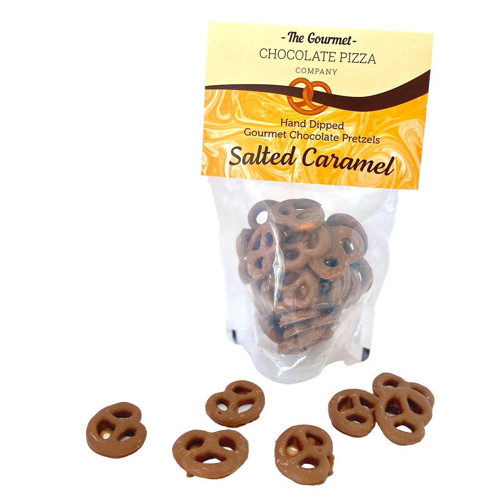 Our Salted Caramel Pretzels make a deliciously sweet and salty snack.